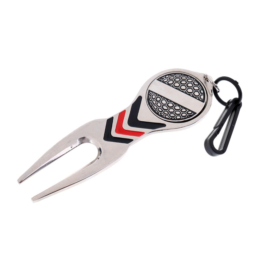 Portable Lightweight Alloy Golf Divot Repair Tool And Magnetic Ball Marker