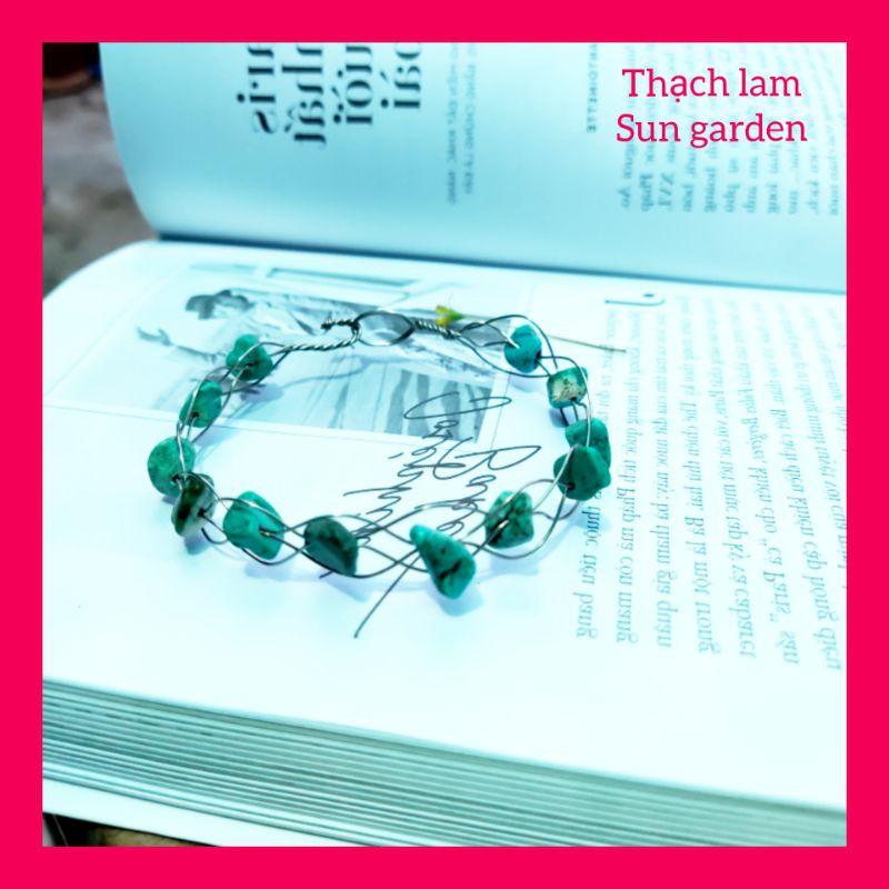 VÒNG TAY THẠCH LAM XANH NGỌC NGỌT NGÀO VTTL
