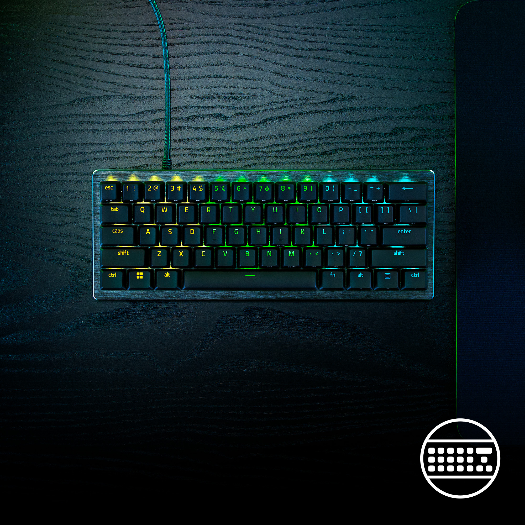 Hình ảnh [NEW] Bàn phím máy tính Razer Huntsman V3 Pro Mini - 60% Analog Optical Esports Keyboard (Hàng chính hãng)
