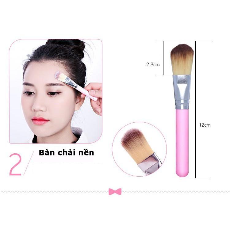 Bộ Cọ Makeup &quot; Prssent for Angel&quot; hộp thiếc mini siêu tiện lợi ( 7 cây )