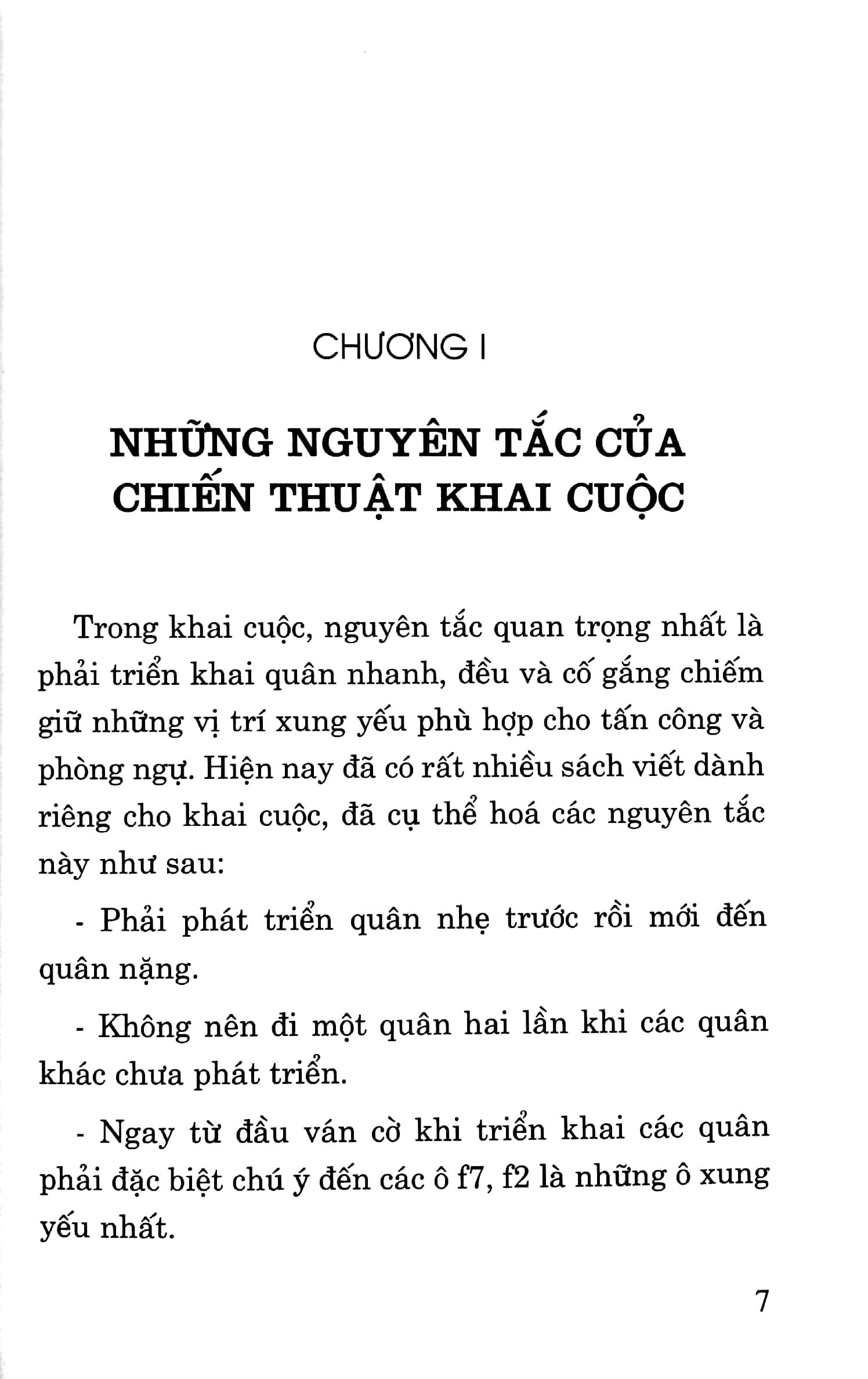 Sách - Cờ Vua - Chiến Thuật Khai Cuộc - Những Điều Cần Phải Nhớ