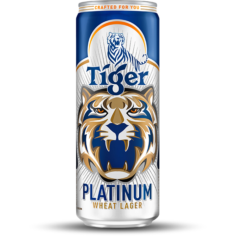 Thùng 24 lon bia lúa mì Tiger Platinum Wheat Lager 330ml/lon