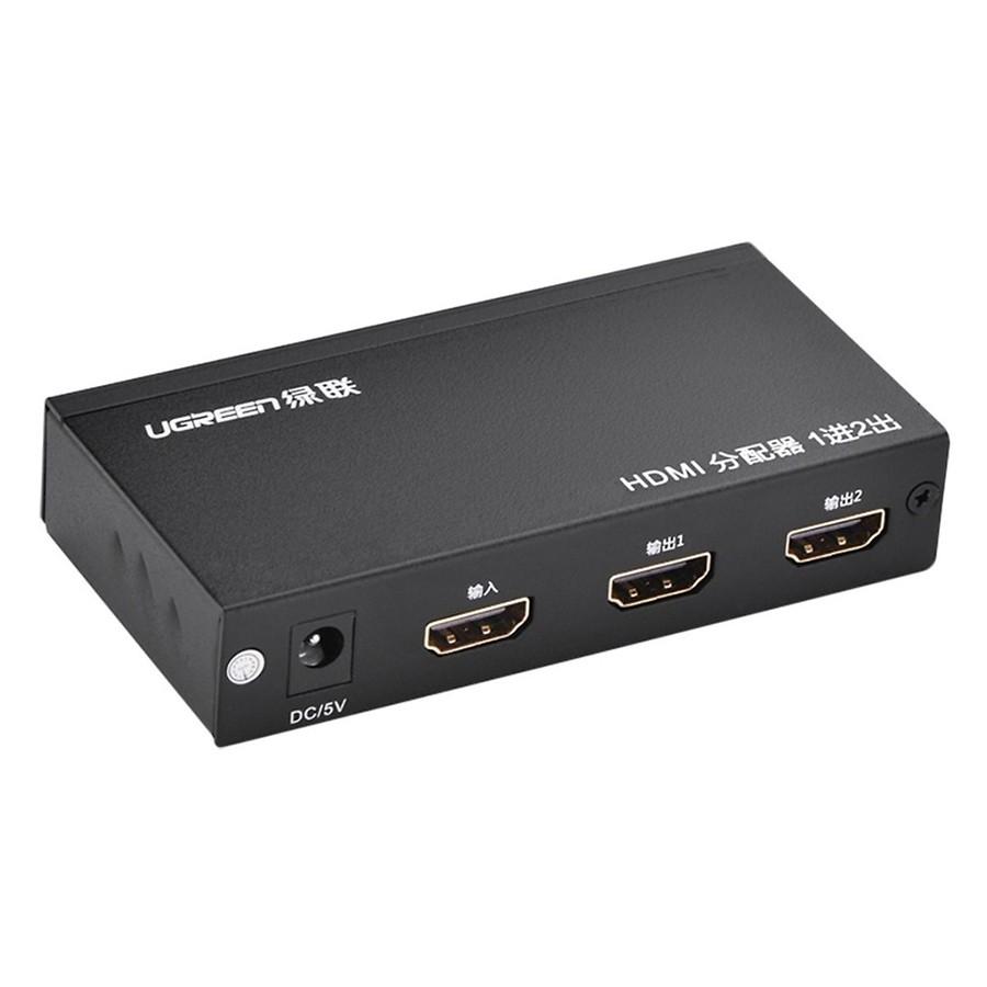 Ugreen 40201 - Bộ chia HDMI 1 vào 2 ra hỗ trợ Full HD chính hãng -Hàng Chính Hãng