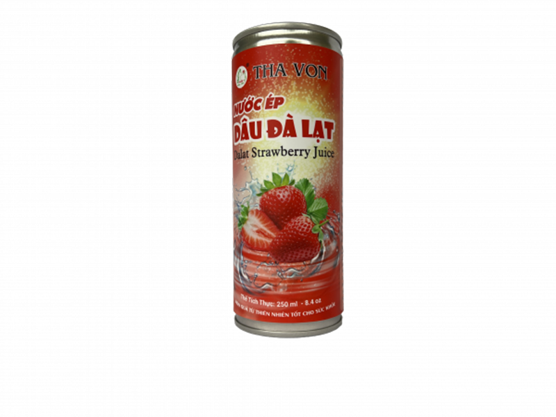 Nước Ép Dâu Đà Lạt thùng 24 lon x 250 ml