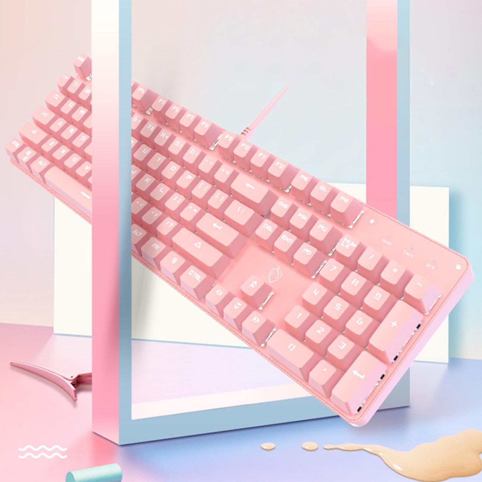 Professional 104 Keys Keyboard, LED Gaming Keyboards Backlit Gaming Keyboard for PC Computer Gamer