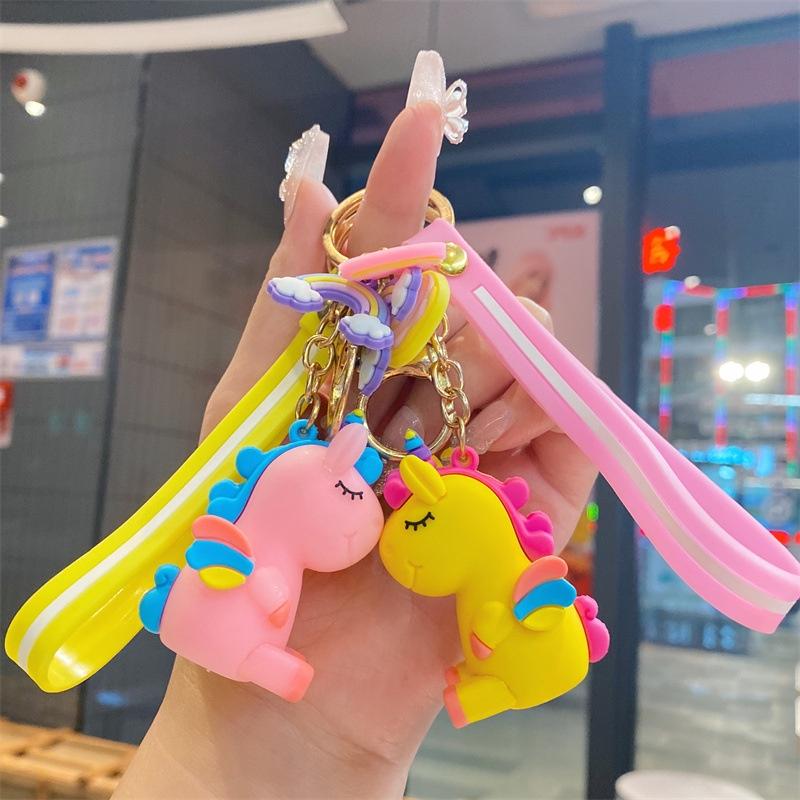 Móc khóa kỳ lân unicorn cao cấp đẹp cute hình thú dễ thương phụ kiện túi xách MK1 - Rockcow