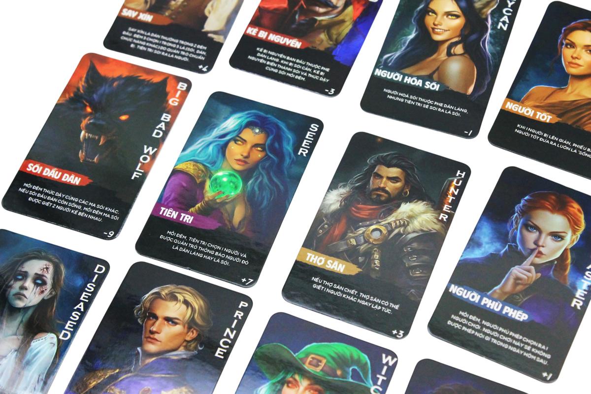 Boardgame Ma Sói Howling Wolf The Kas - 21 Lá - The Kas