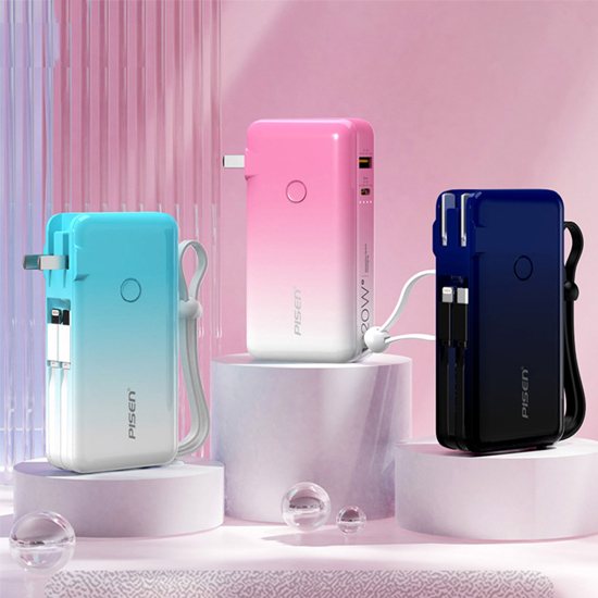 Pin sạc dự phòng PISEN QUICK High Power Box D191AC 10.000mAh 20W Rainbow (LS-DY123) - Blue - Hàng Chính Hãng