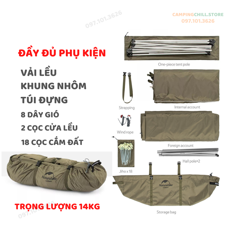 LỀU CẮM TRẠI DÃ NGOẠI VILLAGE 5.0 NH21ZP009