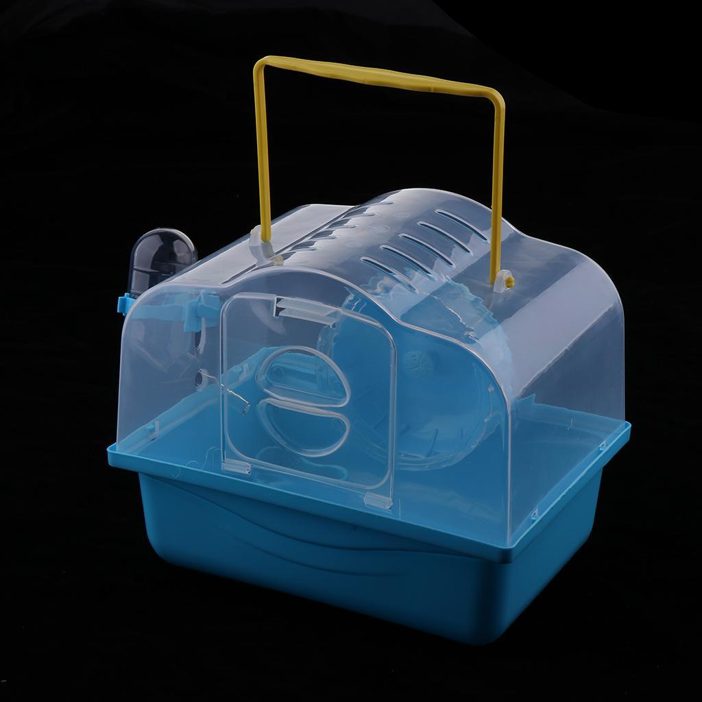 Portable Carrier Hamster Carry Case Cage with Water Bottle Outdoor