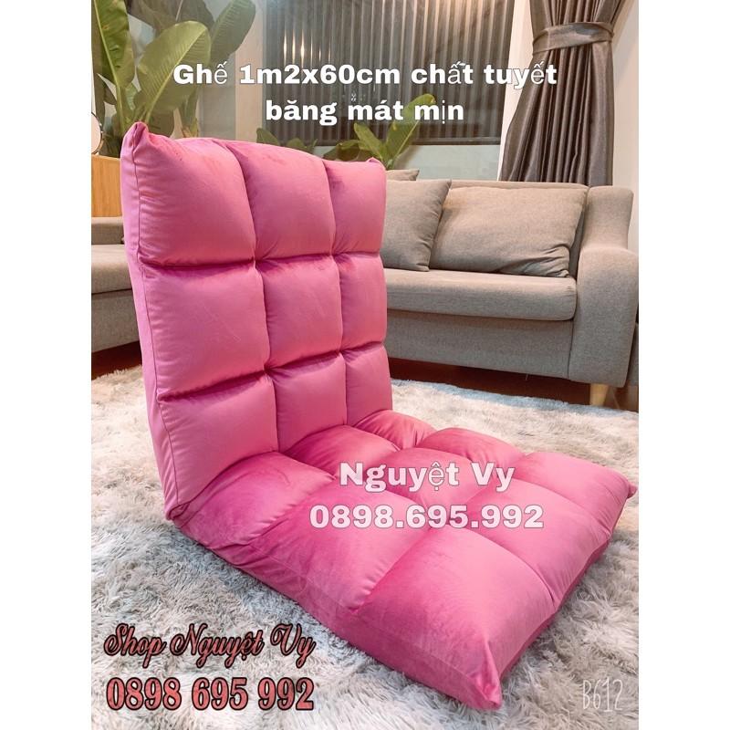 Ghế bệt tựa lưng màu hồng loại 1 siêu to 1m2 x 60cm chất tuyết băng