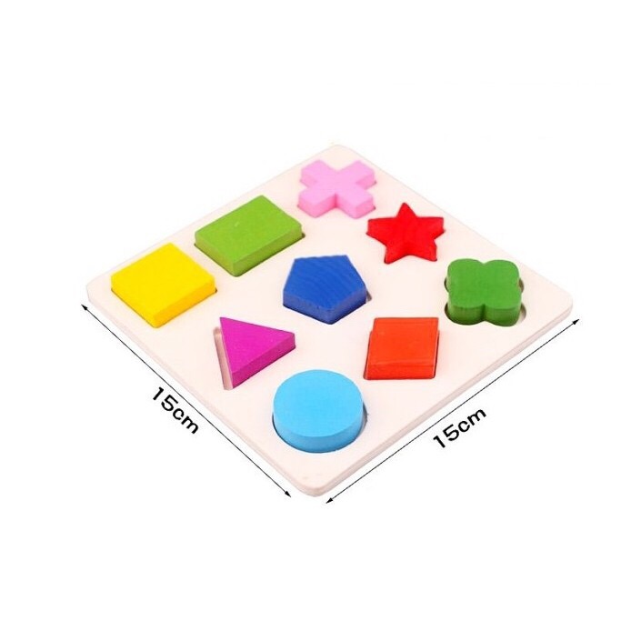 Đồ chơi gỗ giáo cụ Montessori combo 3 bảng lắp ghép hình khôi - TotdepreHH1042