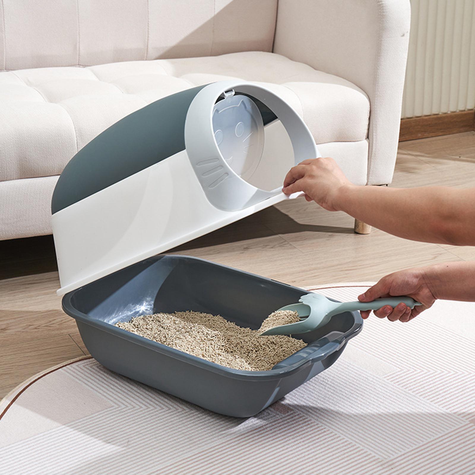 Fully Enclosed Cat Toilet for Indoor Cats Hooded Cat Litter Box Kitten Potty Bedpan Kitty Litter Pan Removable Pet Litter Box Pet Litter Tray