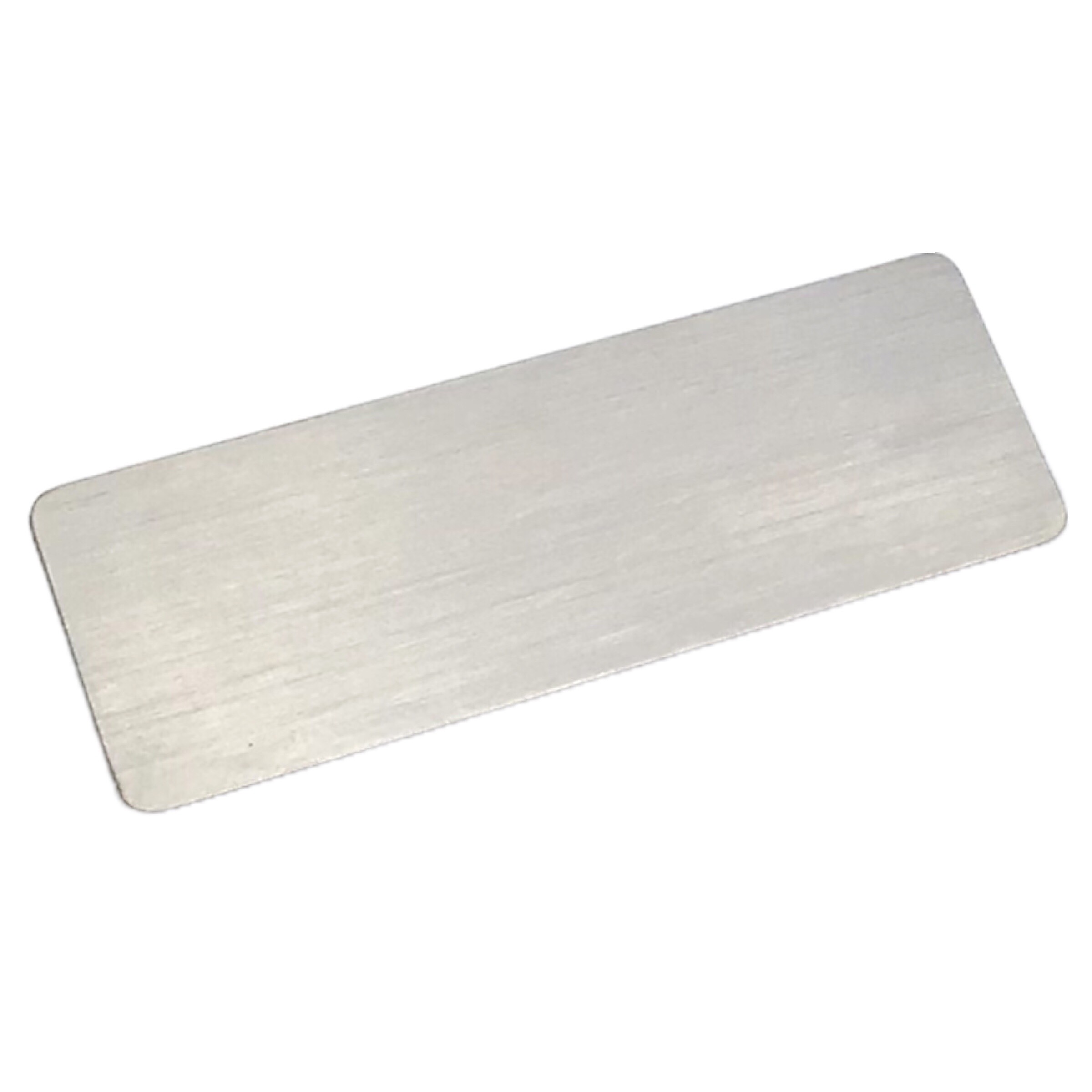 Phôi thẻ tên inox Enter BT047 60x20mm trắng xước N010 (10,50) - Bịch (10)