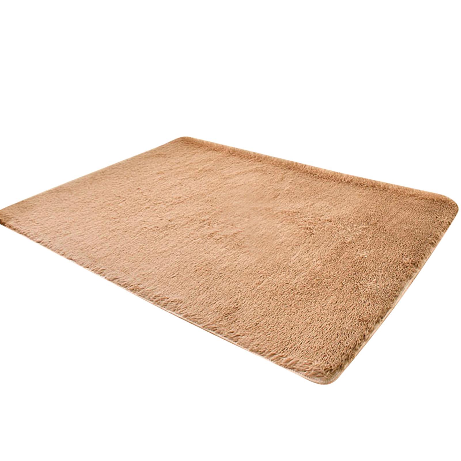 Tấm thảm trải sàn siêu mềm mịn hình chữ nhật, thiết kế đáy chống trượt, trang trí nội thất hoàn hảo