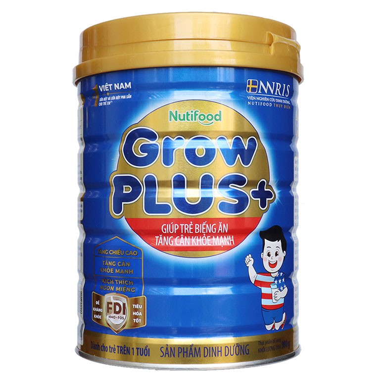 2 Hộp Sữa Bột Nutifood Grow Plus+ Xanh (900g)