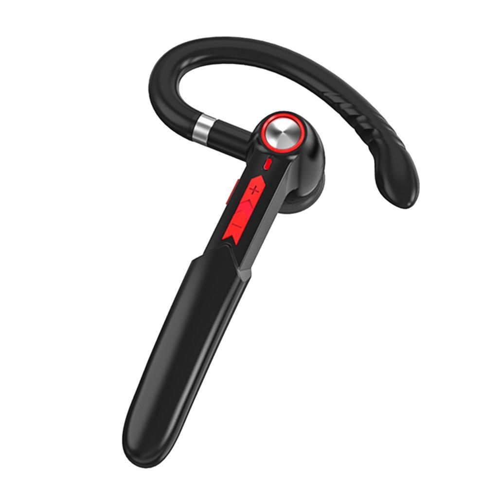 Single Wireless Bluetooth Handsfree Ear Hook Earphone Black