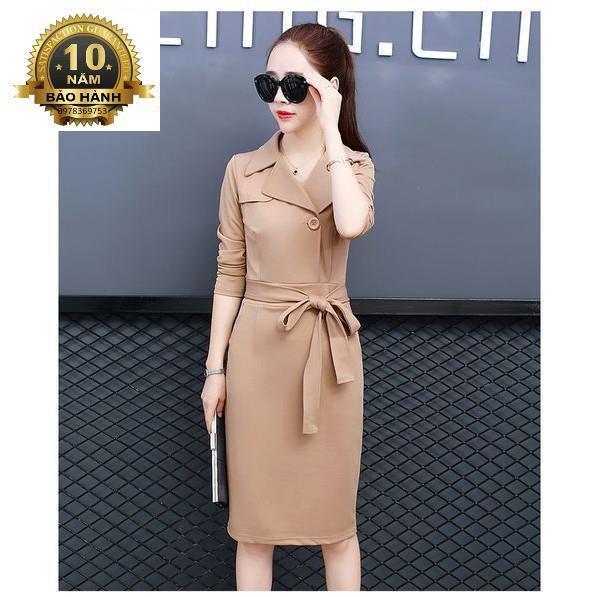 Đầm ôm cổ vest cột nơ eo Misa Fashion MS284