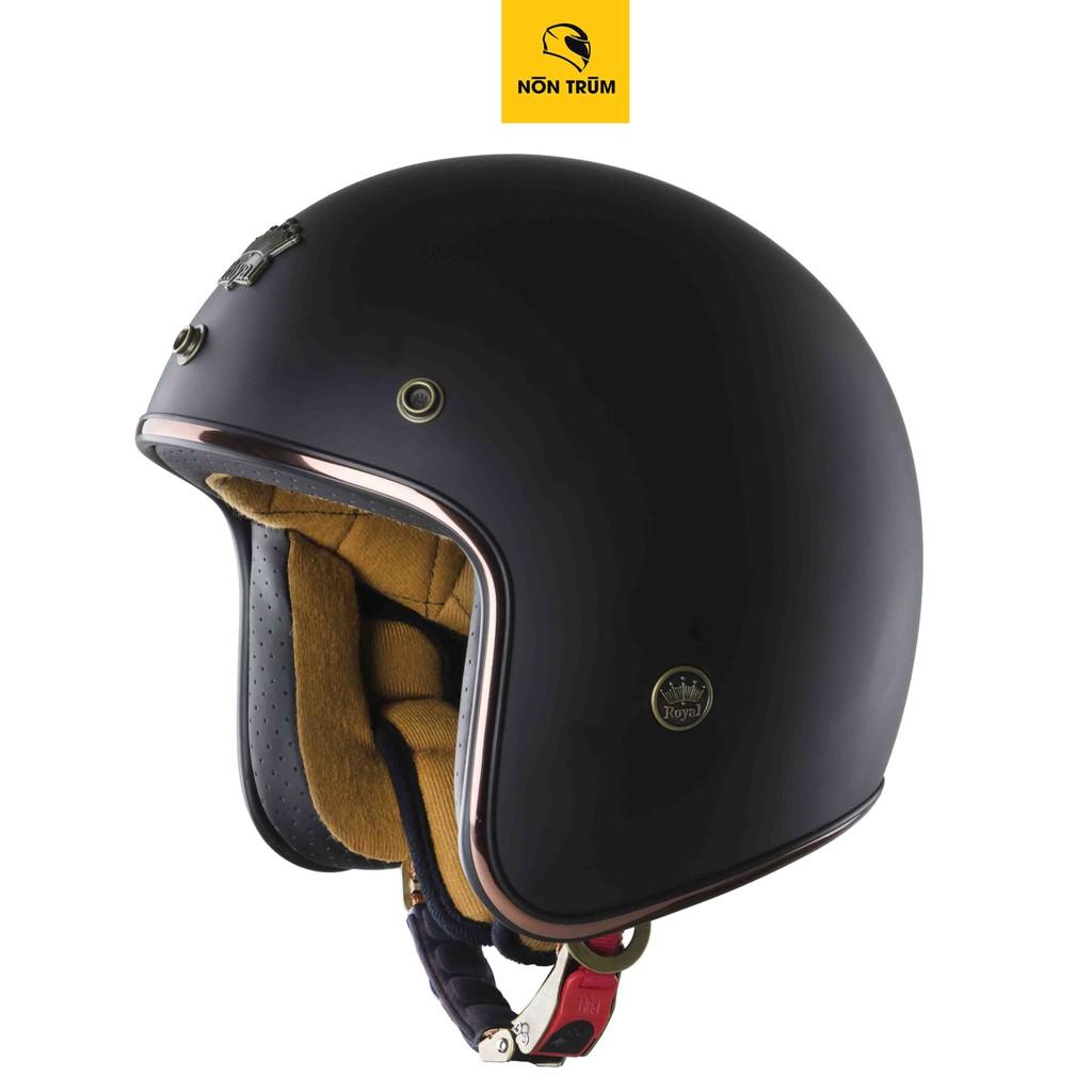 Nón bảo hiểm 3/4 ROYAL M20C đen nhám
