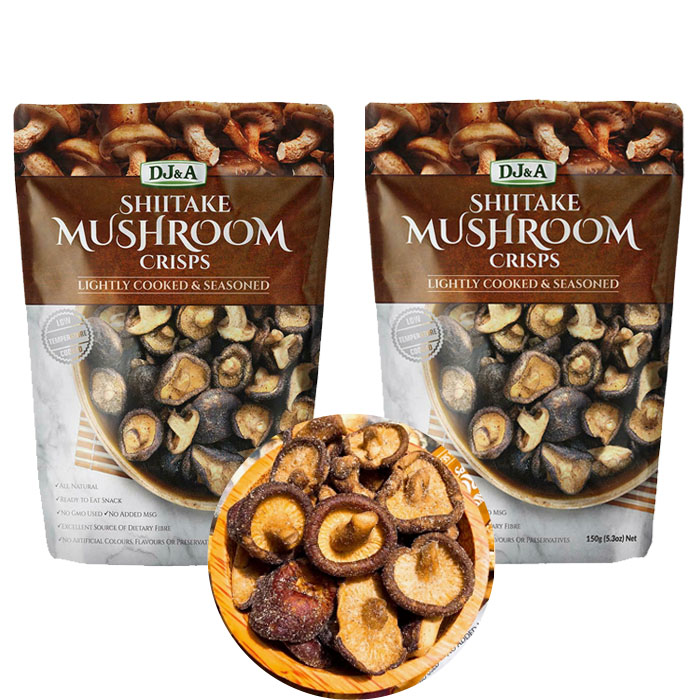 Nấm Hương Sấy Giòn DJ&amp;A Shiitake Mushroom Úc - Món ăn ngon Tốt cho sức khỏe Giàu chất dinh dưỡng và Chống oxy hóa - OZ Slim Store - Combo 2x65g