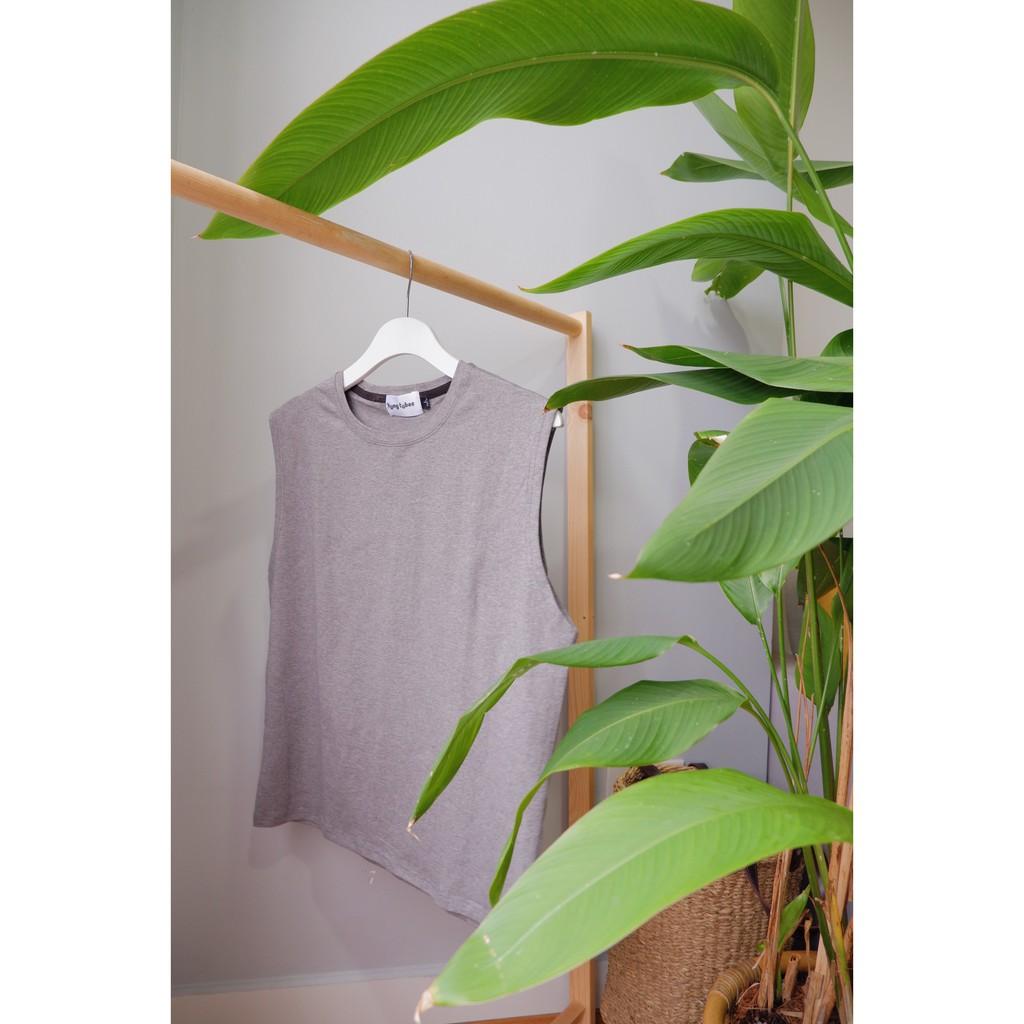 Áo ba lỗ cộc tay cá tính nam nữ chất cotton 100% màu tím Hung Tubes