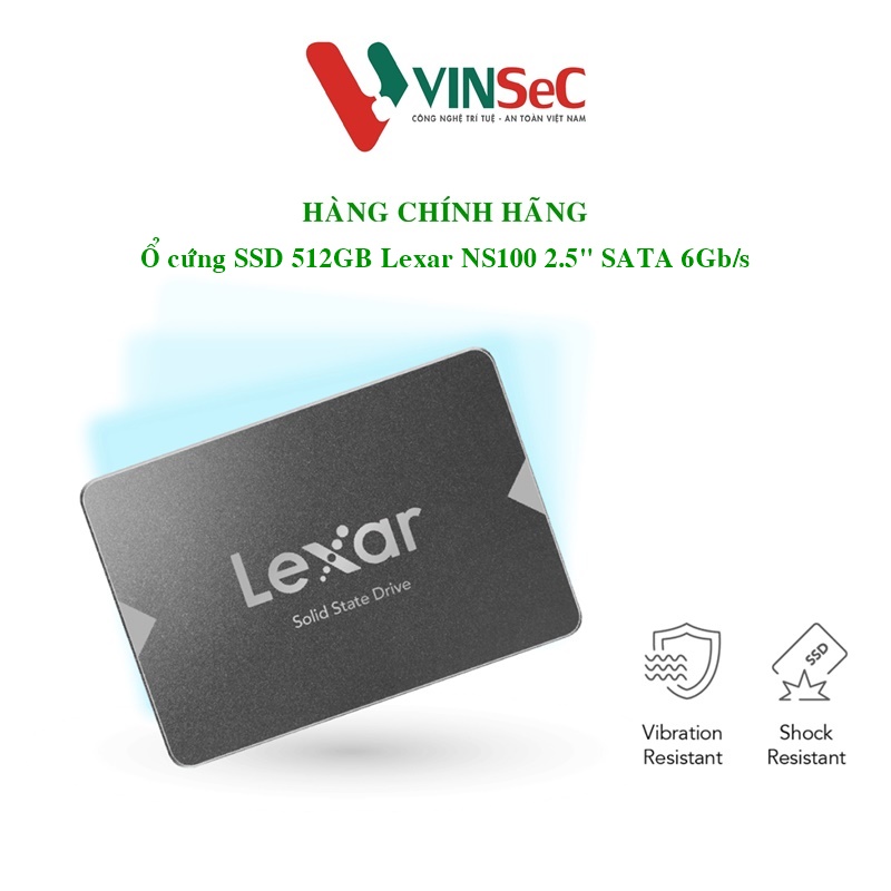  Ổ cứng SSD 512GB Lexar NS100 2.5-Inch SATA III_Hàng chính hãng