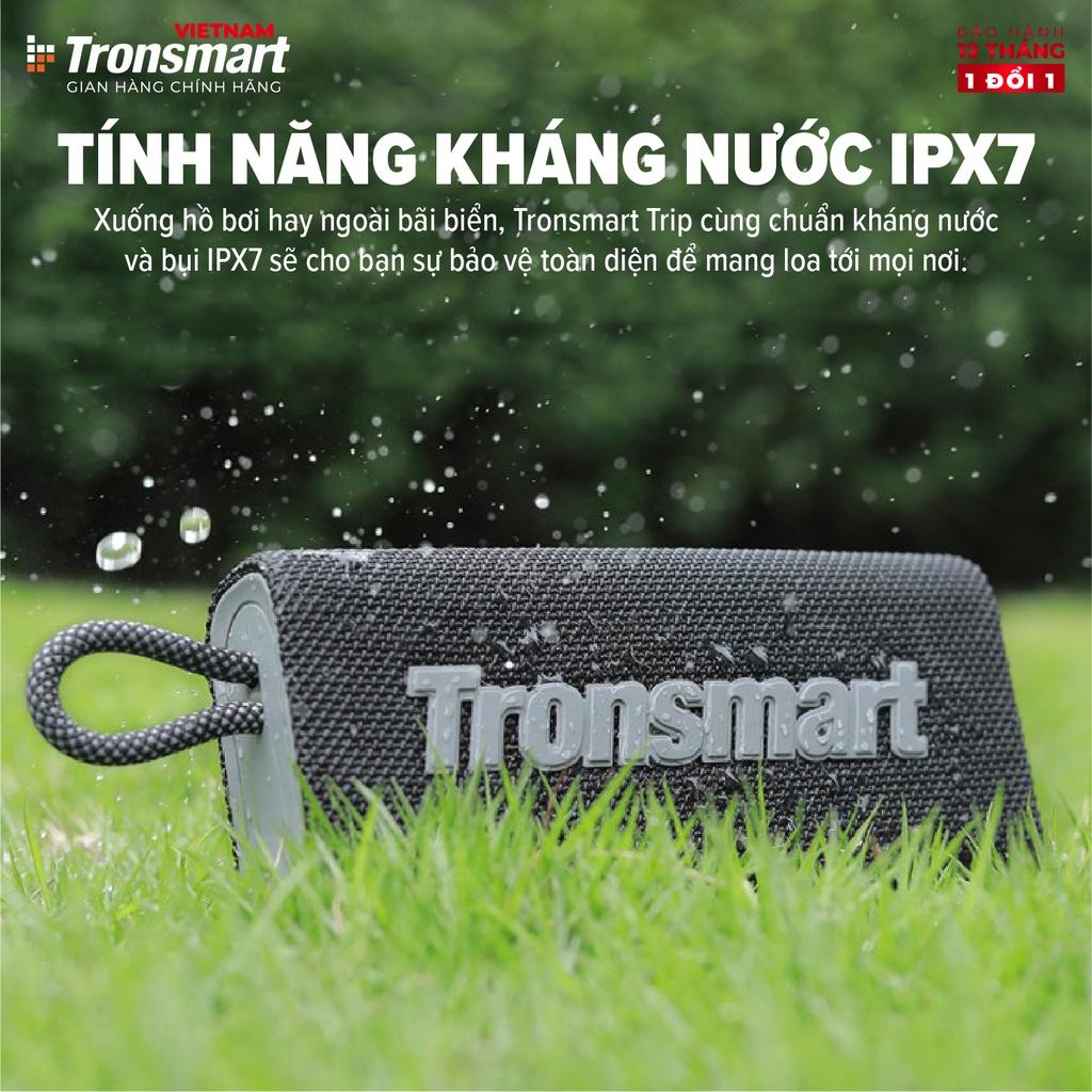 Loa Bluetooth Tronsmart Trip Chống nước IPX7 Thời lượng pin 20 giờ, tích hợp Micro - Hàng chính hãng