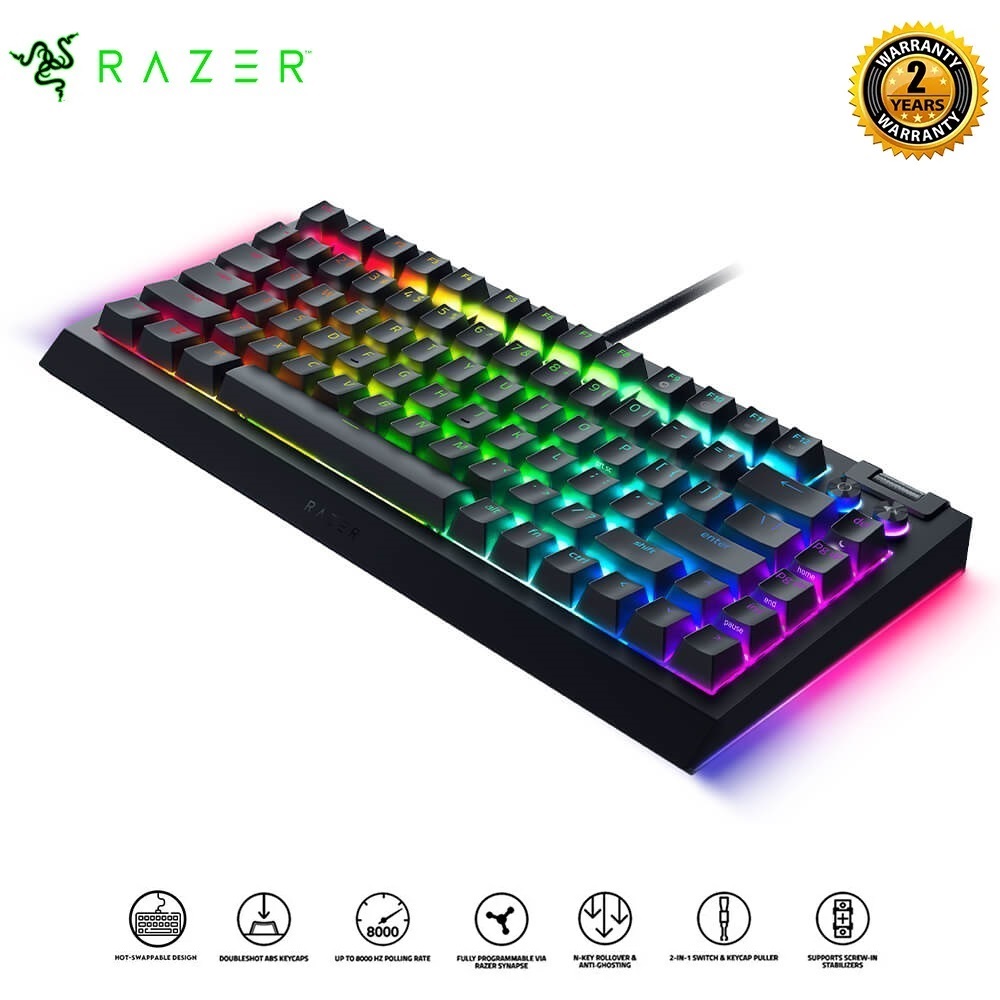 Bàn phím Razer BlackWidow V4 75% - Hotswappable Mechanical Gaming Keyboard_Mới, hàng chính hãng, bảo hành 24 tháng