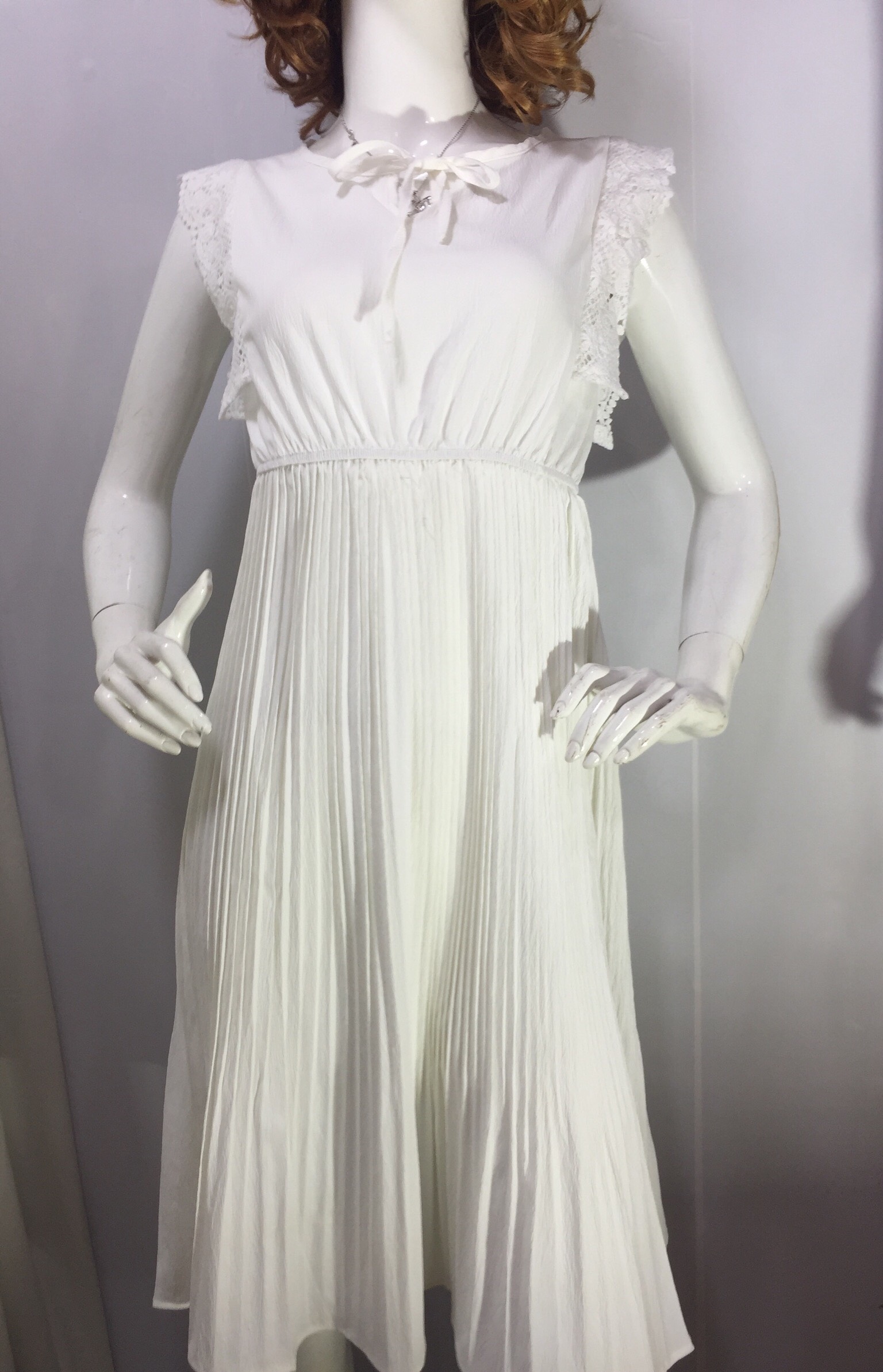 Đầm Váy Nữ Công Sở Màu Trắng Tinh Khiết, Đầm Váy Nữ Thanh Lịch Trẻ Trung , Phong Cách Hàn Quốc – Mã DCS003