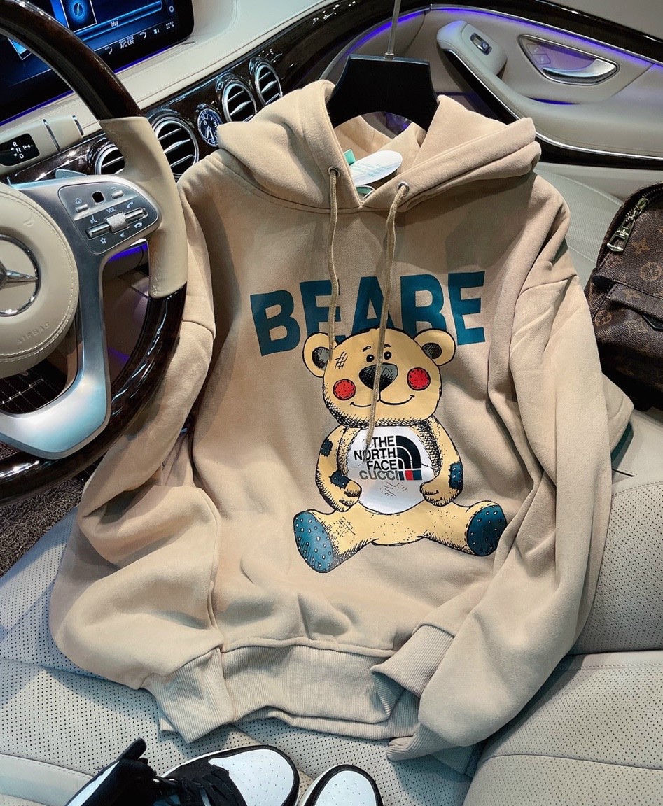 Áo hoodie in gấu siêu đáng yêu