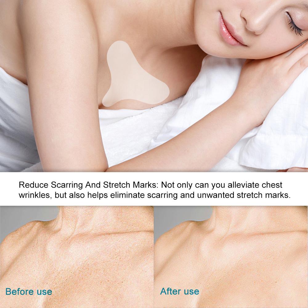 Miếng silicone hình tim tự dính chống nhăn ngực, có thể tái sử dụng