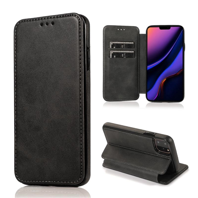 Ốp Lưng Da Nắp Gập Có Ngăn Đựng Thẻ Cho Iphone 11 Pro Xs Max Xr I8 I7 I6 Se2 Plus