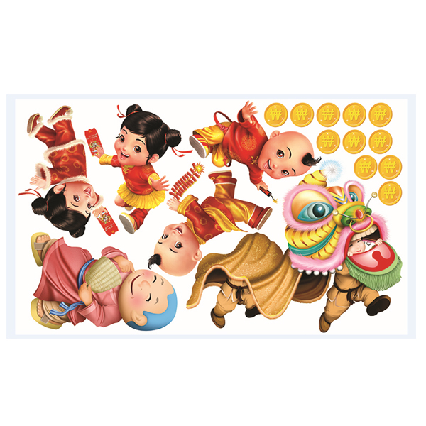 Decal Dán Tường Trang Trí Tết Xuân Combo Số 23