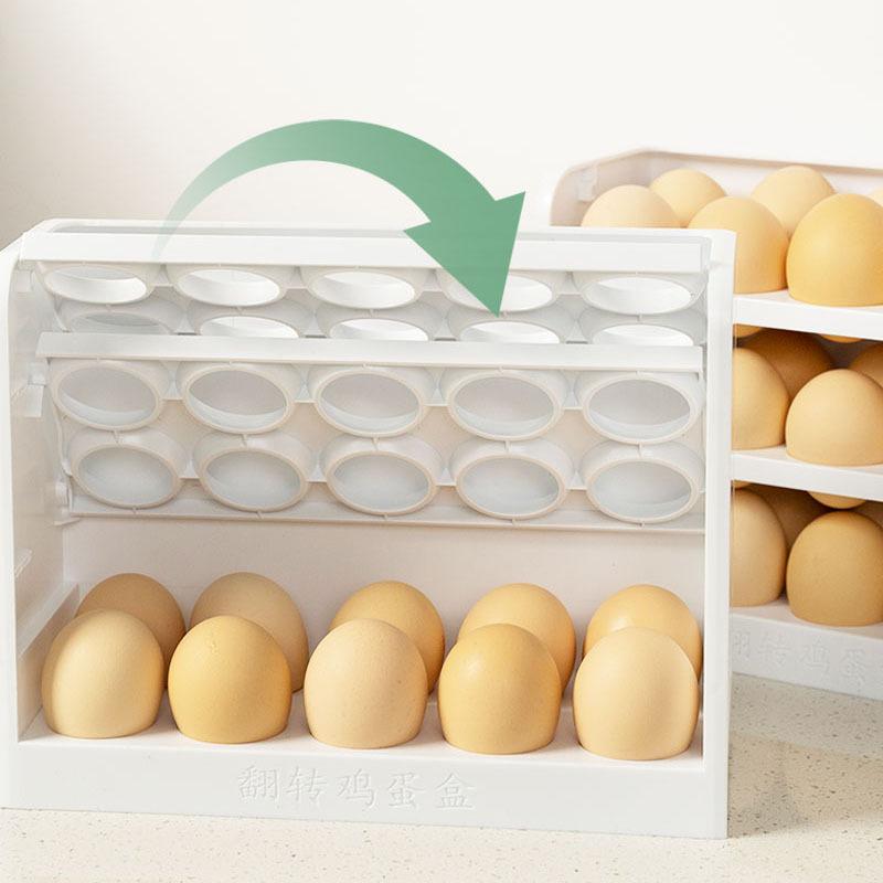 Sáng Tạo Trứng Hộp Bảo Quản Flip-Loại Trứng Có Giá Để Đồ Tủ Lạnh Nhà Tổ Chức Hộp Trứng Hộp Đựng Phụ Kiện Nhà Bếp Thiết Thực