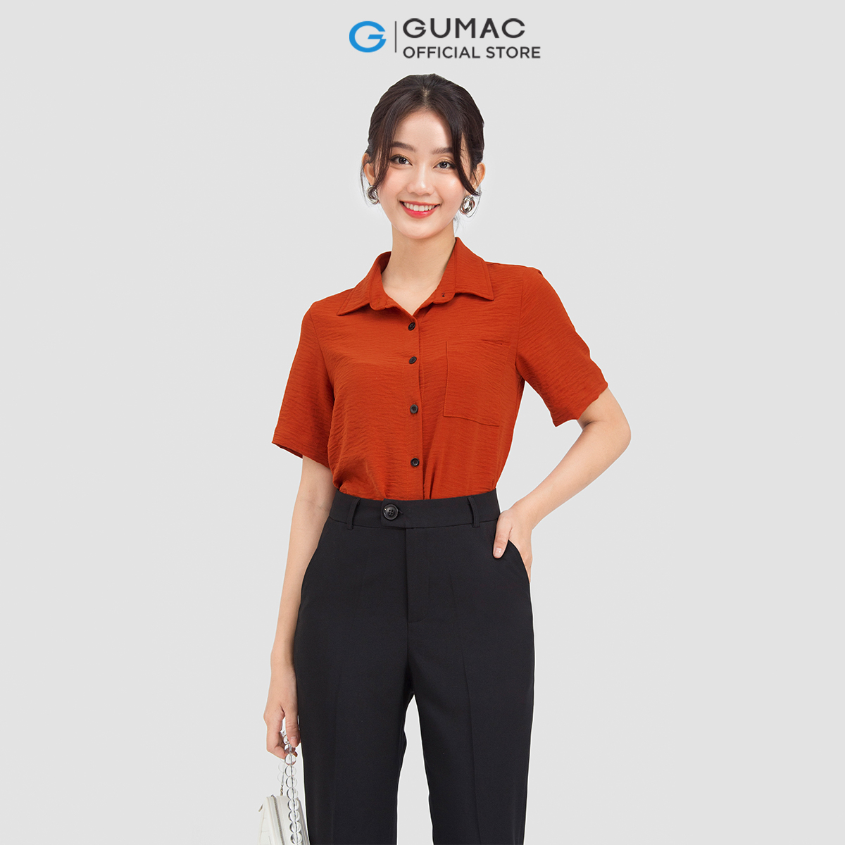 Áo sơ mi nữ GUMAC AC06051 tay ngắn