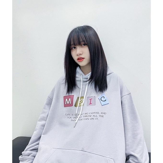 ♞▩☒Áo Hoodie Canva Xám trắng