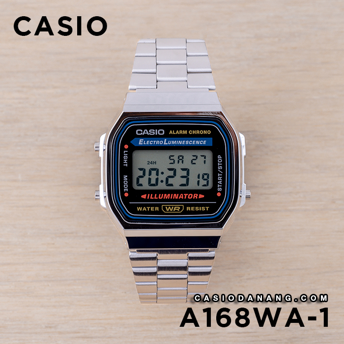 Đồng hồ unisex dây kim loại Casio Standard chính hãng A168WA-1WDF (36mm)