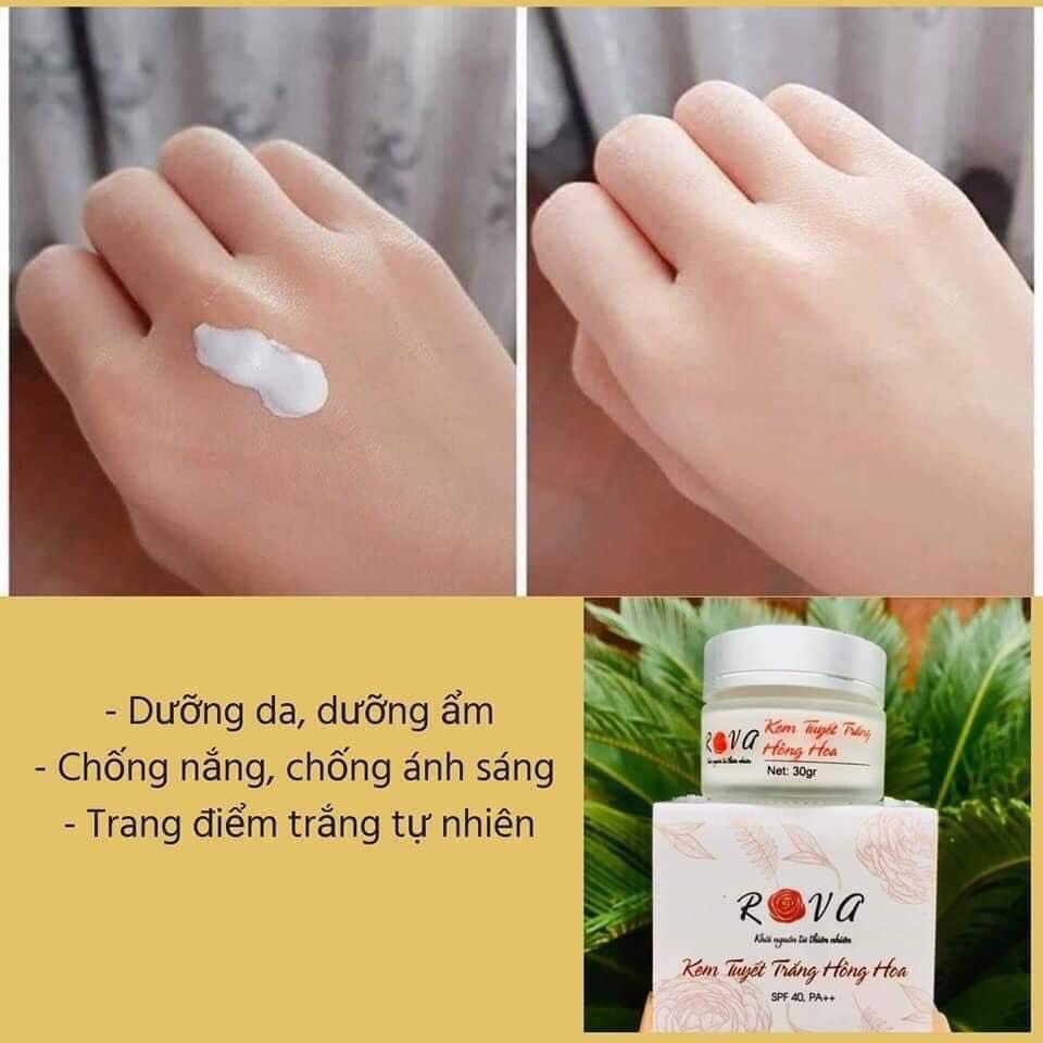 Kem nền dưỡng da và chống nắng Rova 3in1 độ SPF 40 PA ++, không bết rít, dưỡng trắng, phù hợp mọi loại da và da dầu