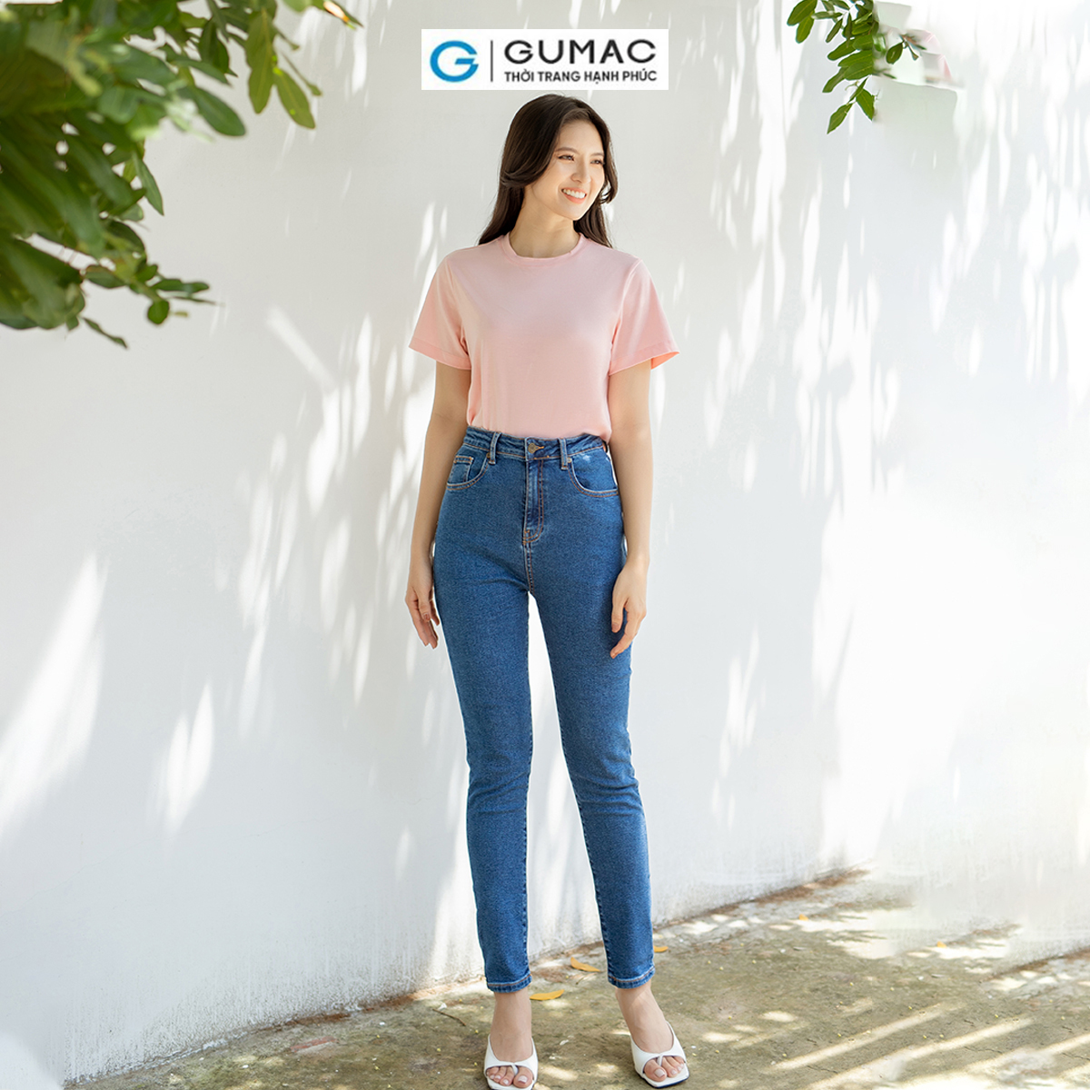 Quần Jeans nữ slim tôn dáng thời trang GUMAC QJD06051