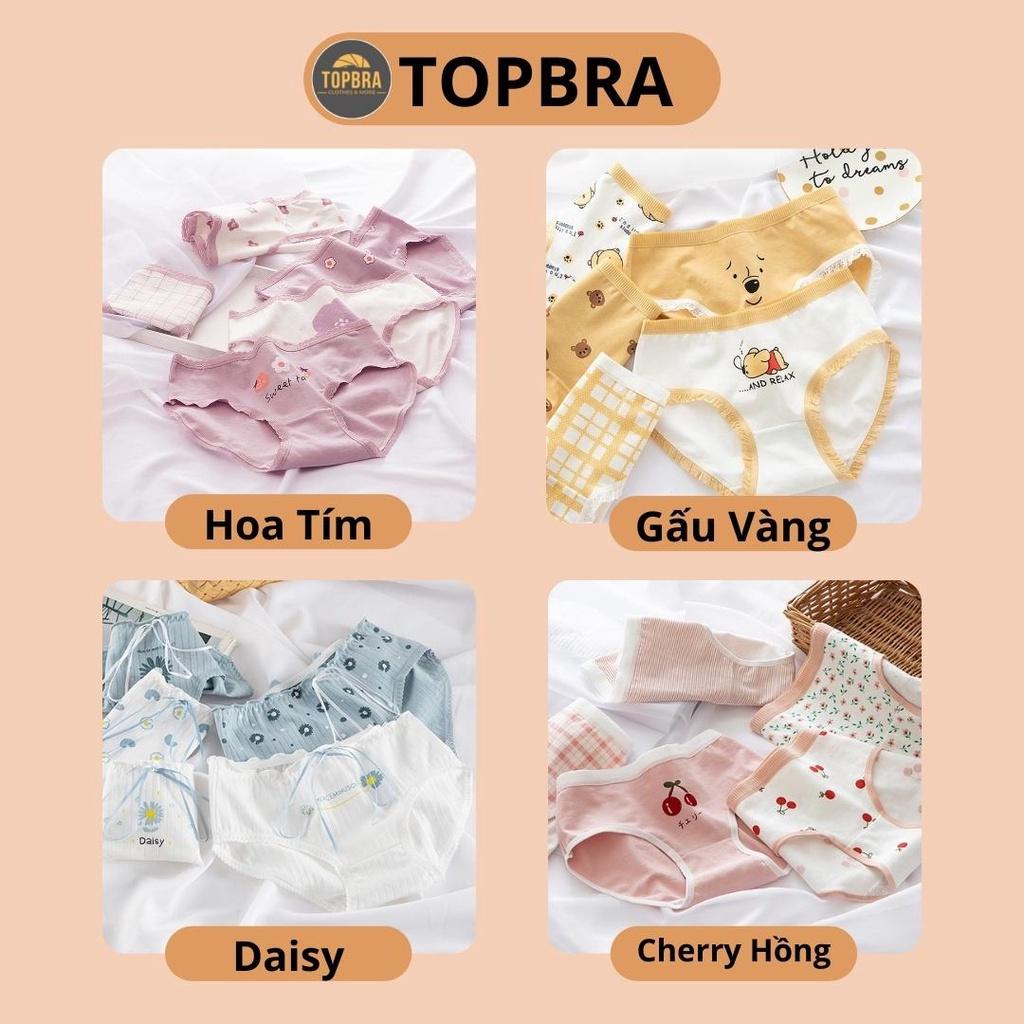 SET 5 Quần Lót Cotton Nâng Mông Thông Hơi Hoạ Tiết Dễ Thương