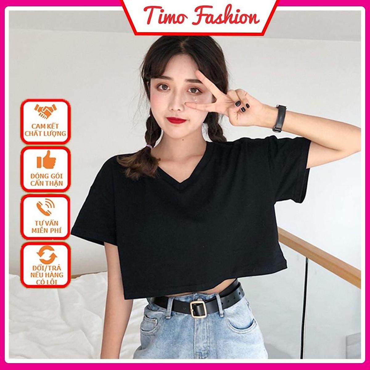 Áo croptop nữ đẹp, áo croptop ngắn tay cổ chữ V, cổ tim, phong cách ulzzang Hàn Quốc, aloha - Trắng