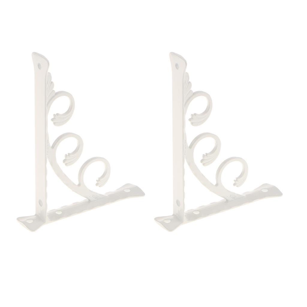 2X 2 Pieces Wall Shelf Accessories Bracket L-shaped Right-angled Bracket 15x20cm