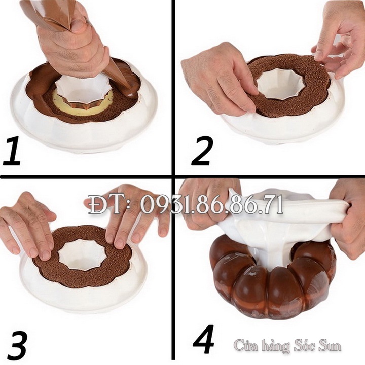 Khuôn silicon bí ngô tròn loại 21 cm - Mã số 1167