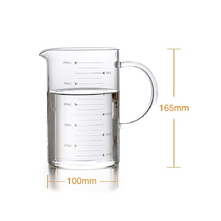 Ly Thuỷ Tinh Chia Vạch Đo Lường Chịu Nhiệt Dung Tích 1000 Ml