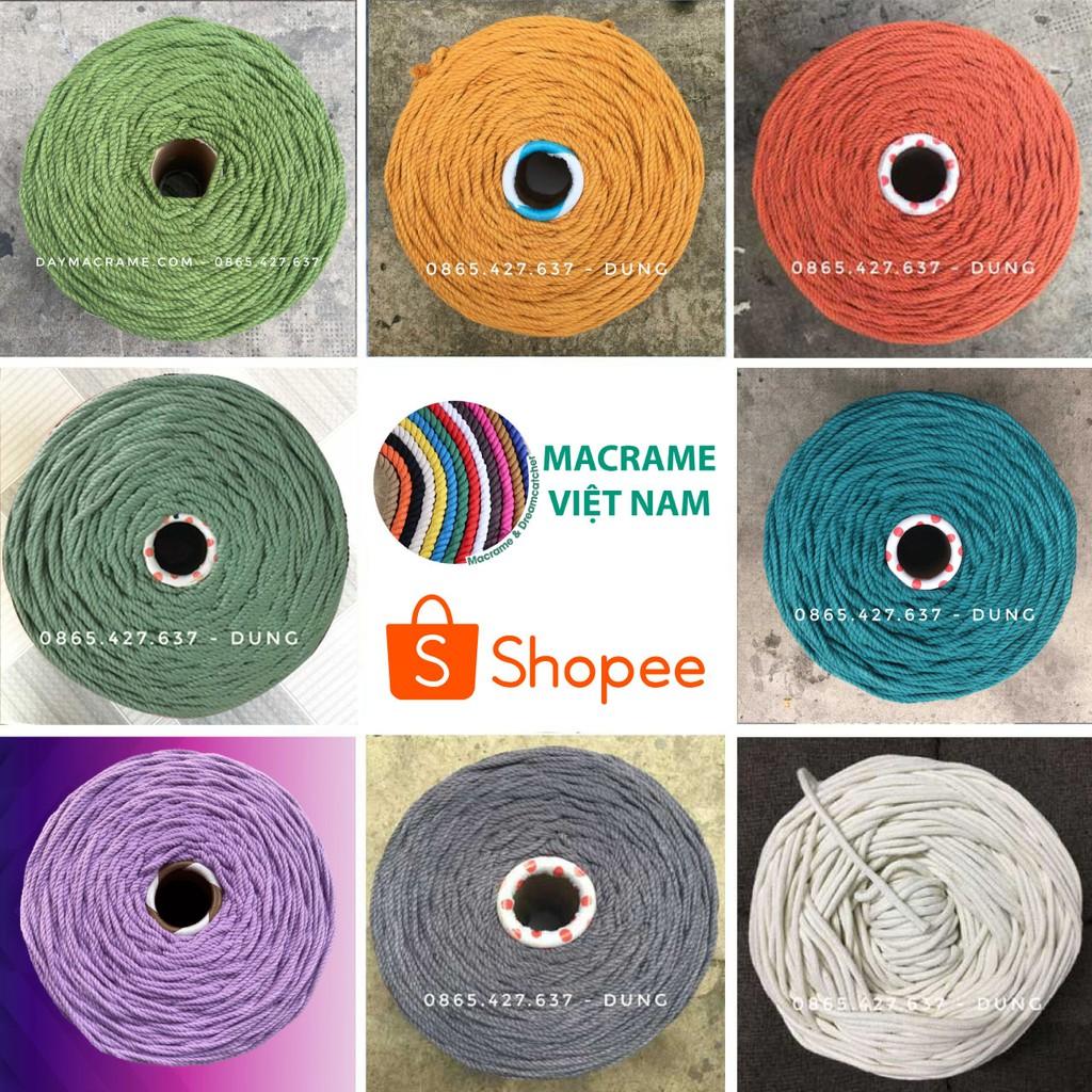 Dây Thừng Macrame Màu 3mm - 5mm Full Màu