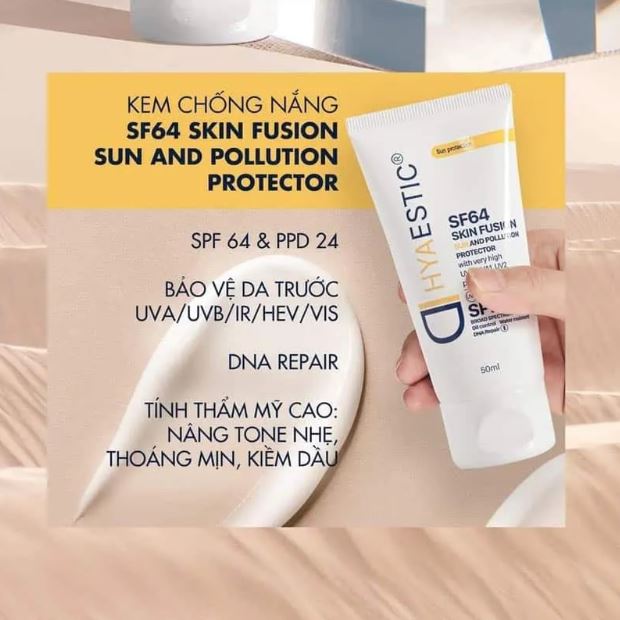 Kem chống nắng bảo vệ tối đa Hyaestic Skin Fusion SF64 Sun And Pollution Protector SPF50+ (50ml)