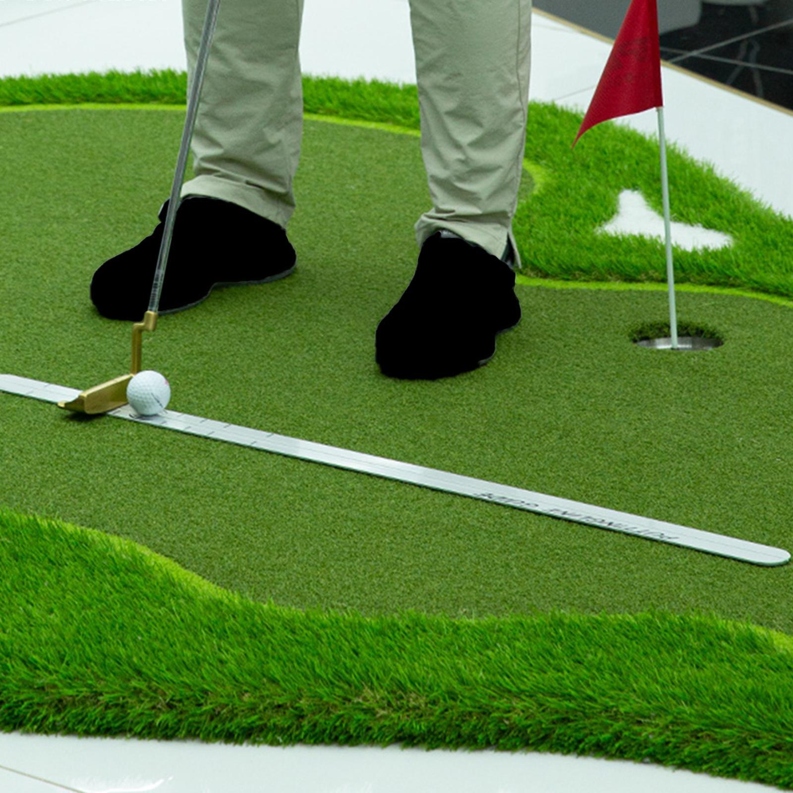 Golf Putting Ruler Instructional Swing Trainer Golf Training Aid for Practice Use