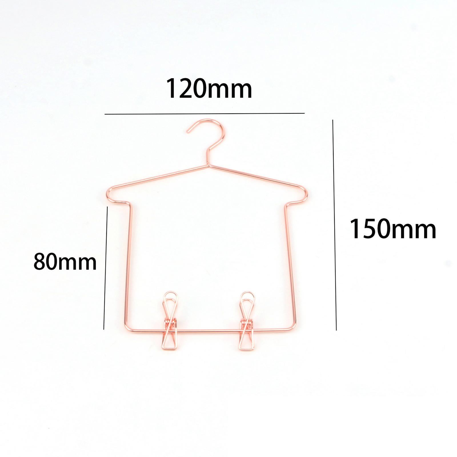 5x 1/3 BJD Dolls Clothes Hanger with Pants Clips Doll House Clothing Rack