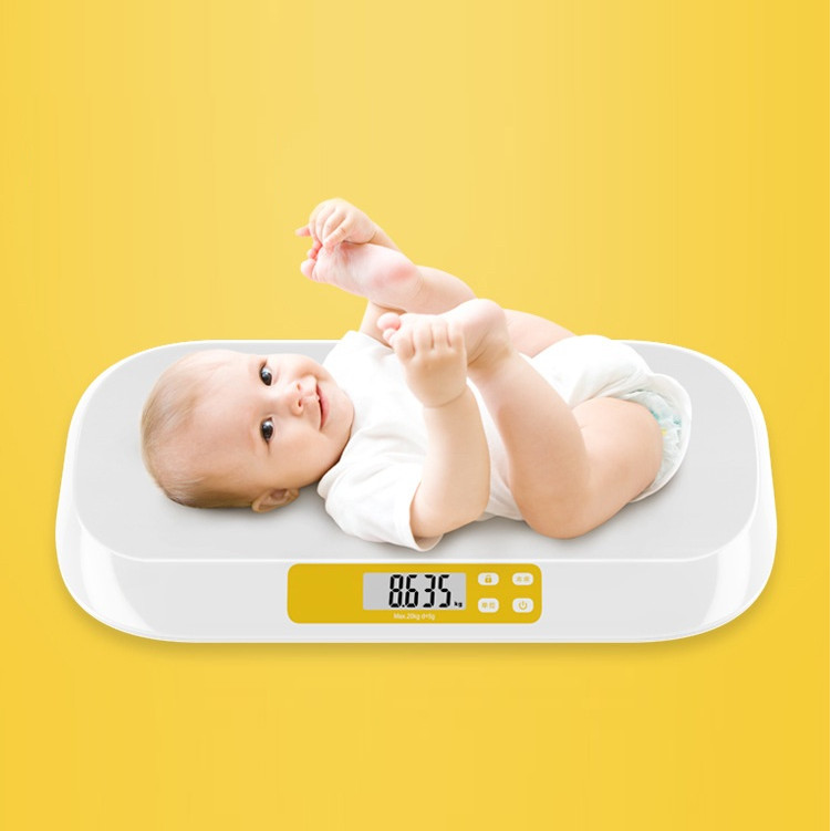 Cân sức khỏe để bàn tải trọng 20kg dành cho bé dưới 4 tuổi, màn hình led lớn chính xác cao cấp (Tặng đèn pin mini bóp tay-giao màu ngẫu nhiên)