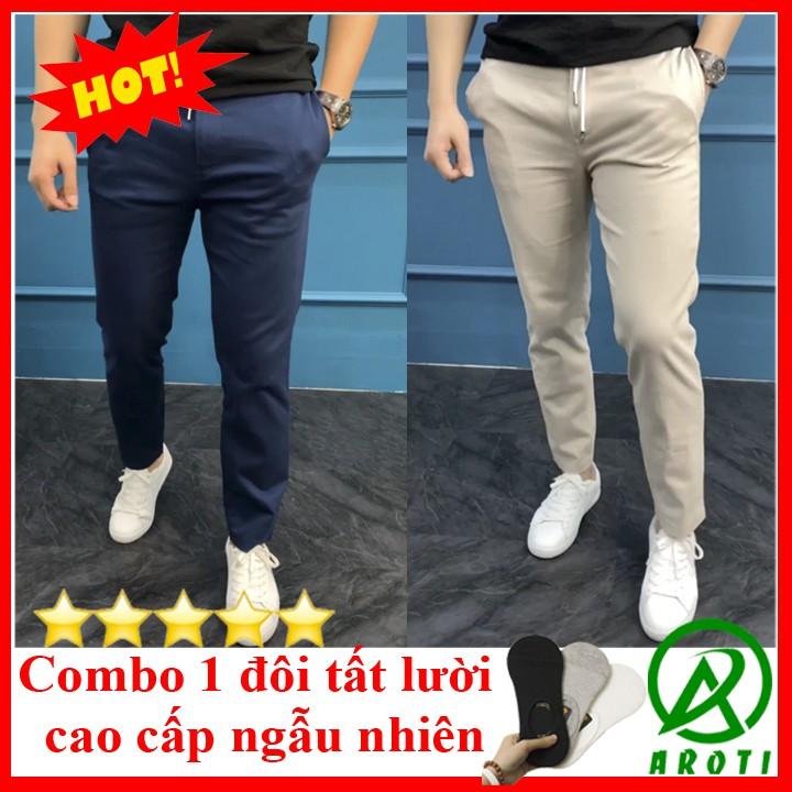 Quần Kaki Nam Cao Cấp 2020 QK040 tặng kèm tất lười cao cấp